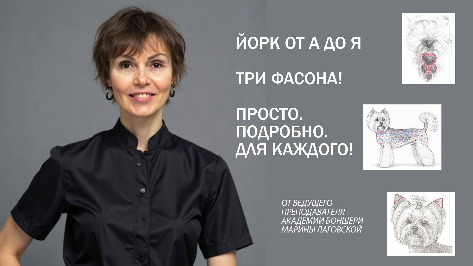 Онлайн-курс «Пэт-груминг йорка от А до Я. Три актуальных фасона»